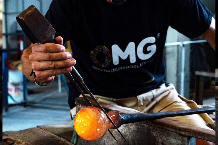 Glass Blowing Show Visit Murano Glass Factory & Showroom OMG - Timing matters: every half hour demo schedule on Murano
