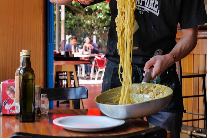 Make Pasta Carbonara from Scratch in a Jazz Club in Venice - How dinner fits in: wine, taste, and a full plate