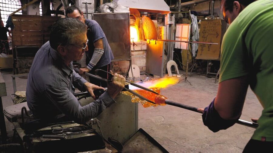 Murano: Glass Blowing Demonstration and Artistic Glass Gift - Entering the factory in a 13th-century monastery