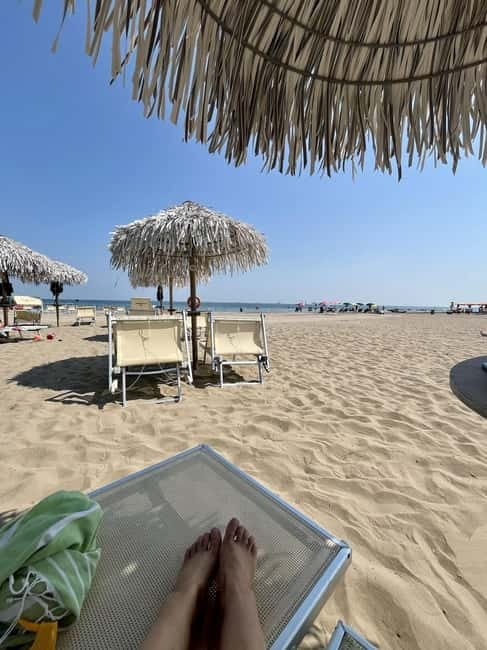 Private Beach Day from St. Mark’s Square: Enjoy Sun & Relax - Beachside meals with sea views, plus a smart timing tip