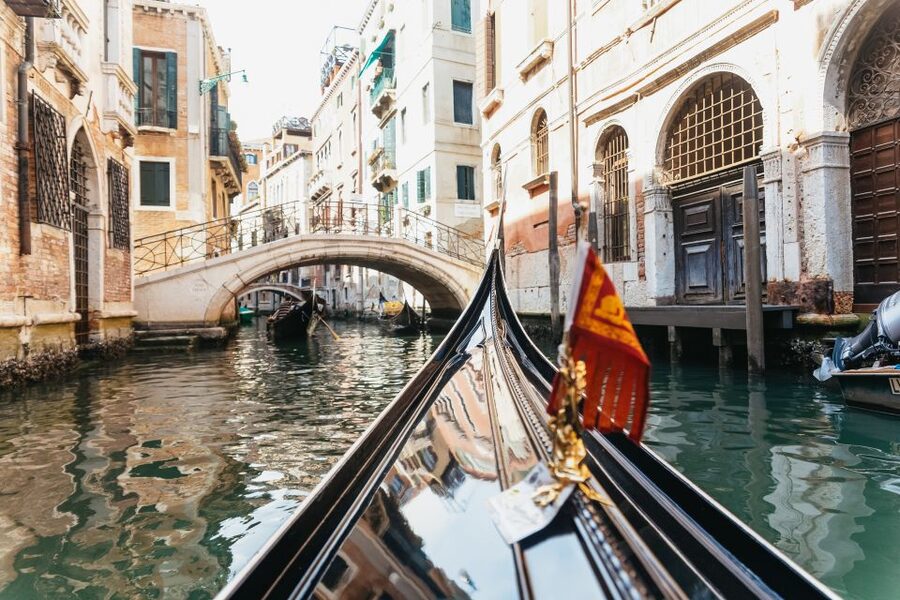 Venice: Grand Canal Gondola Ride with App Commentary - Teatro La Fenice, the Peggy Guggenheim area, and the palaces you’ll recognize fast