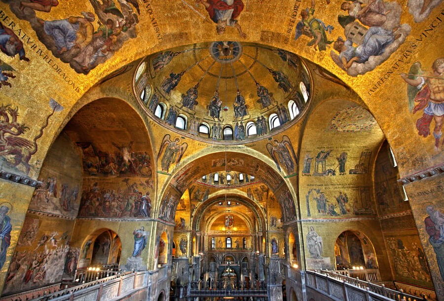 Venice: Priority Access to St. Mark's Basilica & Guided Tour - Exterior mosaics and the Bible stories on the facade